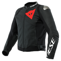 Dainese Sportiva Leather Perforated Jacket - Black-Matt/Black-Matt/Black-Matt