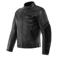 Dainese Merak Leather Motorcycle Jacket - Black