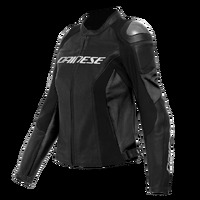 Dainese Racing 4 Lady Perforated Leather Motorcycle Jacket  Black
