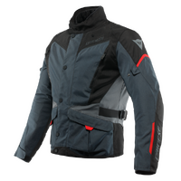 Dainese Tempest 3 D-Dry Motorcycle  Jacket - Ebony/Black/Lava-Red