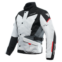 Dainese Tempest 3 D-Dry Motorcycle  Jacket - Glacier-Gray/Black/Lava-Red