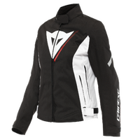 Dainese Veloce Lady D-Dry Motorcycle Jacket  Black/White/Lava-Red
