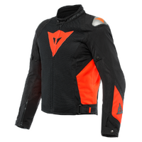 Dainese Energyca Air Tex Motorcycle  Jacket - Black/Fluo-Red