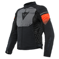 Dainese Air Fast Tex Motorcycle Jacket  Black/Gray/Fluo-Red