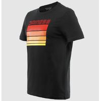Dainese Casual Stripes Motorcycle  T-Shirt - Black/Red