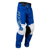 Fly Racing Youth 2023 Kinetic Khaos Motorcross Pants - Blue/White/Grey