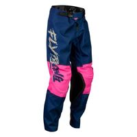 Fly Racing Youth 2023 Kinetic Khaos Motorcross Pants - Pink/Navy/Tan