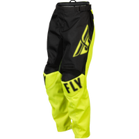 Fly Racing Youth 2023 F-16 Motorcross Pants - Black/Hi-Vis Yellow
