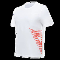 Dainese  Casual Big Logo Motorcycle T-Shirt  White/Fluo-Red/Xs