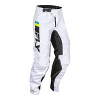 Fly Kinetic Prix 2024 Motorcycle Pant White Black Hi-Viz /28 Inch