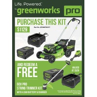 Greenworks  60V 6.0AH 510MM Lawn Motor Kit 2516407AUVT