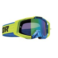 Thor Sniper Pro Divide Motorcycle Helmet Goggles - Lime/Blue