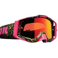 Thor Sniper Pro Splatta Motorcycle Helmet Goggles - Pink/Black