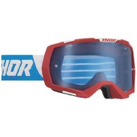 Thor Regiment Motorcycle Helmet Goggles - Red/White/Black