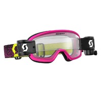 Scott Buzz MX Pro WFS Clear Works Lens Goggles - Pink/Yellow