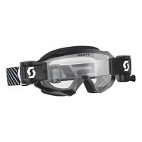 Scott Hustle X MX WFS Clear Lens Motorcycle Goggle - Black/White