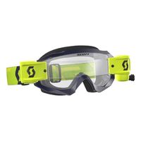 Scott Hustle X MX WFS Clear Lens Motorcycle Goggle - Yellow/Blue