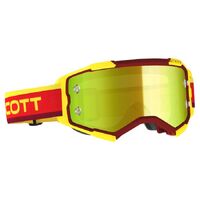 Scott Fury Heritage Chrome Works Motorcycle Goggle - Red/Yellow Yellow