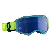 Scott Fury Chrome Works Motocross Goggle - Blue/Neon/Yellow