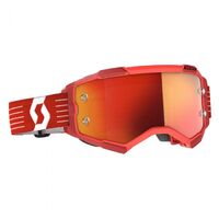 Scott Fury Chrome Lens Motorcycle Goggle - Red/Orange