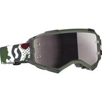 Scott Fury Chrome Works Lens Motorcycle Goggle - Dark Green/White/Silver