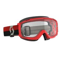 Scott Split OTG Clear Works Motorcycle Goggle - Red/Grey