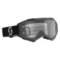 Scott Fury Clear Works Motorcycle Goggle - Black/Grey