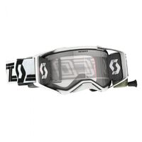 Scott Prospect Super WFS Clear Motorcycle Goggle - White/Black