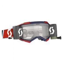 Scott Fury WFS Clear Lens Motorcycle Goggle - Red/Blue