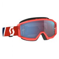 Scott Primal Chrome Lens Motorcycle Goggle - Red/Blue