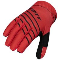 Scott 450 Angled Motorcycle Gloves - Black/Red