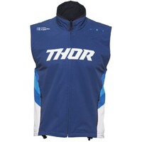 Thor Warmup Motorcycle Vest  Navy/White 