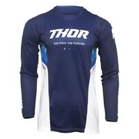 Thor Pulse React Motorcycle Jersey - Navy/White