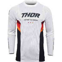 Thor Pulse Motorcycle Jersey   React Grey/Orange Small