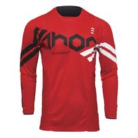 Thor Pulse Cube Motorcycle Jersey - Red/White