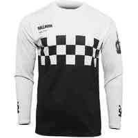 Thor Differ Cheq  Motorcycle Jersey  Black/White XL
