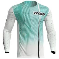 Thor Prime Tech Motorcycle Jersey - White/Teal