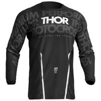 Thor Pulse Mono Motorcycle Jersey - Black/White