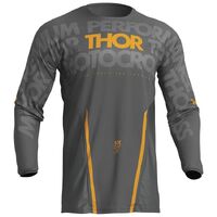 Thor Pulse Mono Motorcycle Jersey - Gray/Yellow