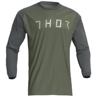 Thor Terrain Motorcycle Jersey -  Army Green/Charcoal