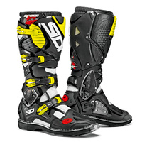 Sidi Crossfire 3 Motorcycle Boots - White/Black/Yellow/Fluro