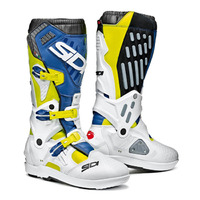 Sidi Atojo SRS Men's Motorcycle Boots - Yellow Fluro/White/Blue