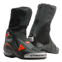Dainese Axial D1 Motorcycle  Boots - Black/Fluro-Red