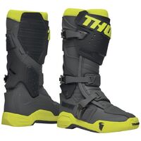 Thor 2023 Radial MX Motorcycle Boots - Grey/Flo Yellow