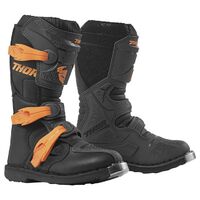 Thor Youth Blitz XP Motorcycle Boots - Charcoal/Orange