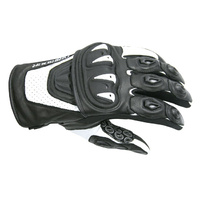 Dririder Stealth Men's Motorcycle Gloves - White/Black