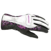 Dririder Vivid 2 Ladies Motorcycle Gloves - White/Pink