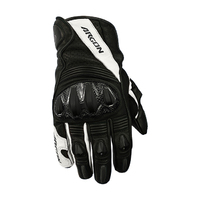 Argon Turmoil Leather Men Motorcycle On Road Gloves - Black/White S