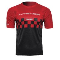 Thor Intense Chex Motorcycle Jersey - Red/Black