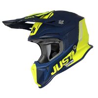 Just 1 J18 Mips Pulsar Motorcycle Helmet Fluro Yellow Blue Matte